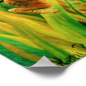 Henri Rousseau Tiger in einem Tropensturm-Poster Poster (Ecke)