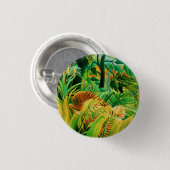 Henri Rousseau-Tiger in einem tropischen Button (Vorne & Hinten)