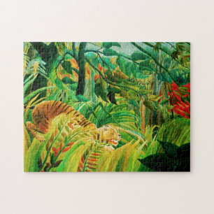 Henri Rousseau-Tiger in einem tropischen Puzzle