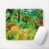 Henri Rousseau-Tiger in einem tropischen Sturm Mousepad (Mit Mouse)