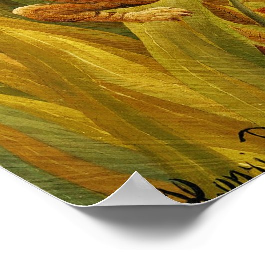 Henri Rousseau Tiger über Tropisches Meer Poster (Ecke)