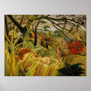 Henri Rousseau Tiger über Tropisches Meer Poster