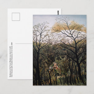 Henri Rousseau - Treffen im Wald Postkarte