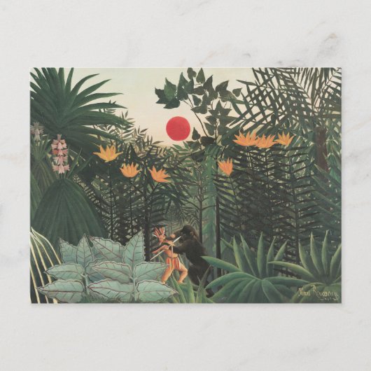 Henri Rousseau Tropische Landschaft Postkarte (Vorderseite)