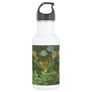 Henri Rousseau Tropischer Dschungel Löwe Vintage D Edelstahlflasche