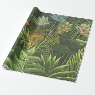 Henri Rousseau Tropischer Dschungel Löwe Vintage D Geschenkpapier