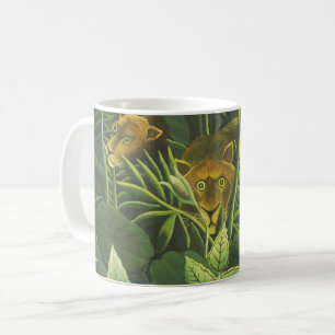 Henri Rousseau Tropischer Dschungel Löwe Vintage D Kaffeetasse