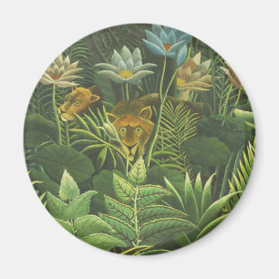 Henri Rousseau Tropischer Dschungel Löwe Vintage D Magnet