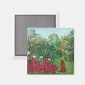 Henri Rousseau - Tropischer Wald mit Affen Magnet (Vorderseite/Rückseite)