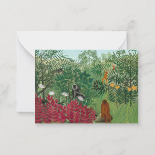 Henri Rousseau - Tropischer Wald mit Affen Mitteilungskarte