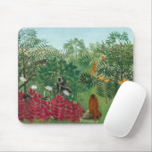 Henri Rousseau - Tropischer Wald mit Affen Mousepad (Mit Mouse)