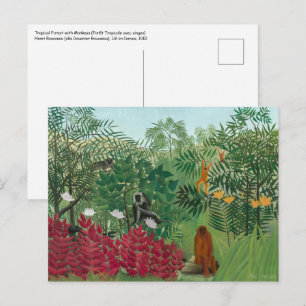 Henri Rousseau - Tropischer Wald mit Affen Postkarte