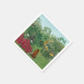 Henri Rousseau - Tropischer Wald mit Affen Serviette (Ecke)
