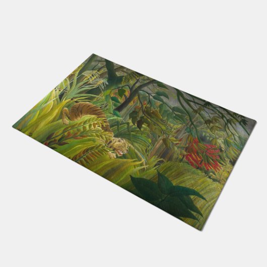 Henri Rousseau - überrascht! Fußmatte (Schrägansicht)