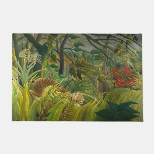 Henri Rousseau - überrascht! Fußmatte (Vorderseite)