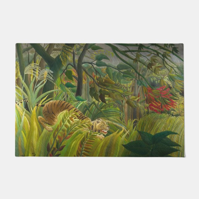 Henri Rousseau - überrascht! Fußmatte (Vorderseite)