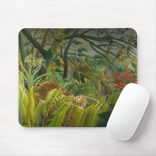 Henri Rousseau - überrascht! Mousepad (Mit Mouse)