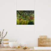 Henri Rousseau - überrascht! Poster (Küche)