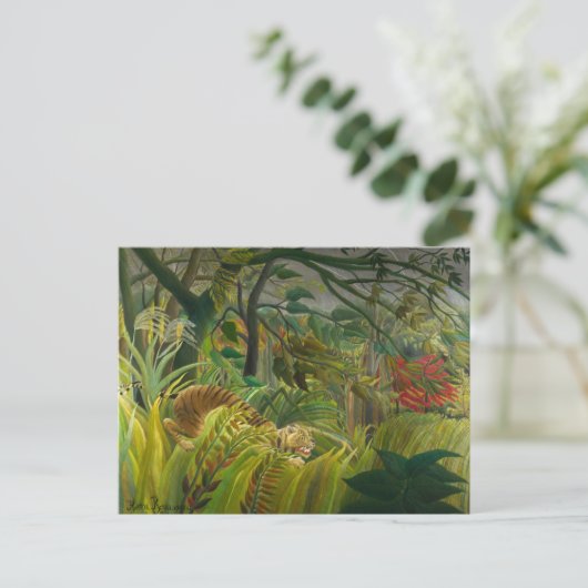 Henri Rousseau - überrascht! Postkarte (Stehend Vorderseite)
