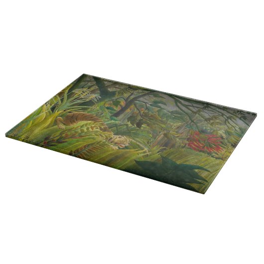 Henri Rousseau - überrascht! Schneidebrett (Ecke)