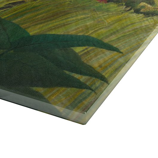 Henri Rousseau - überrascht! Schneidebrett (Ecke)