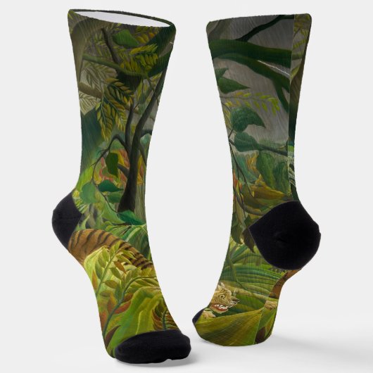 Henri Rousseau - überrascht! Socken (Gewinkelt)