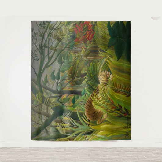 Henri Rousseau - überrascht! Wandteppich (Vorderseite)