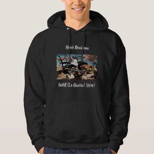 Henri Rousseau War (La Guerre) Black Hoodie (Vorderseite)