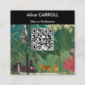 Henri Rousseau - Wasserfall - QR-Code Quadratische Visitenkarte (Vorderseite)
