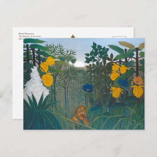Henri Rousseau: Wiederkehr des Löwenkünstlers Postkarte (Vorne/Hinten)