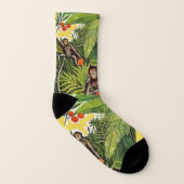 Henri Rousseau, zwei Affen im Dschungel, Kunstsock Socken (Rechts - Außen)