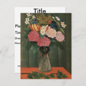 Henri Rousseaus Blume in einer Vase (1909) Einladung (Vorne/Hinten)