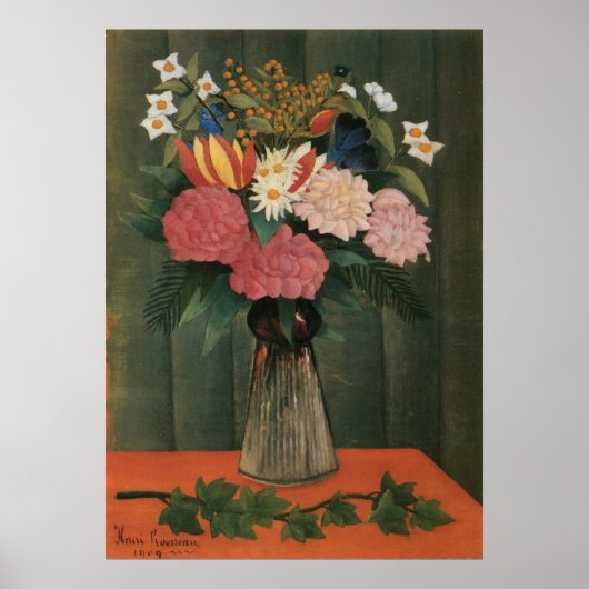 Henri Rousseaus Blume in einer Vase (1909) Poster (Vorne)