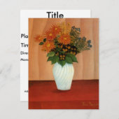 Henri Rousseaus Bouquet der Blume (ca. 1900) Einladung (Vorne/Hinten)