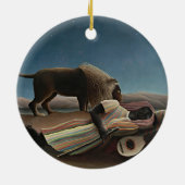 Henri Rousseaus Sinti und Roma zum Schlafen Keramik Ornament (Hinten)