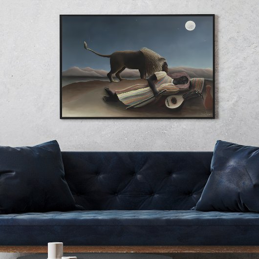 Henri Rousseau's The Sleeping Sinti und Roma (1897 Poster