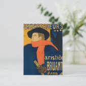Henri Toulouse Lautrec - Aristide Bruant Postkarte (Stehend Vorderseite)