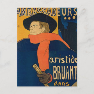 Henri Toulouse Lautrec - Aristide Bruant Postkarte