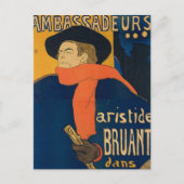 Henri Toulouse Lautrec - Aristide Bruant Postkarte (Vorderseite)
