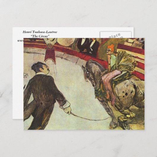 Henri Toulouse-Lautrec - Der Zirkus Postkarte (Vorne/Hinten)