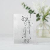 Henri Toulouse-Lautrec: Selbstportrait. Karikatur Postkarte (Stehend Vorderseite)