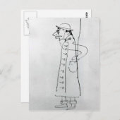Henri Toulouse-Lautrec: Selbstportrait. Karikatur Postkarte (Vorne/Hinten)
