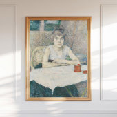 Henri Toulouse Lautrec Young Woman at Table Art Poster