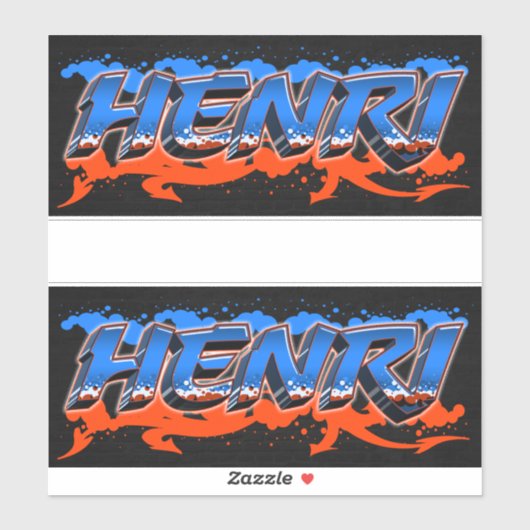 Henri Vorname Name Graffiti Aufkleber Sticker (Blatt)