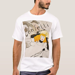 Henride Toulouse-Lautrec CONFETTI Vintage Kunst T-Shirt