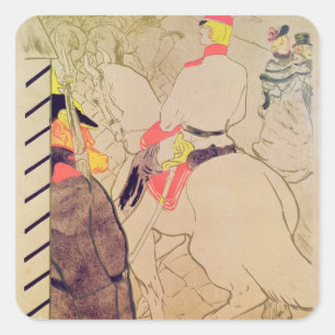 Henride Toulouse-Lautrec das deutsche Babylon, Quadratischer Aufkleber