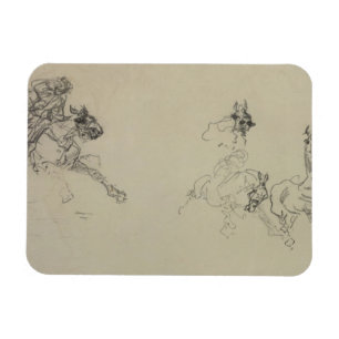 Henride Toulouse-Lautrec   Etude de Chevaux (rect Magnet