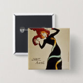 Henride Toulouse-Lautrec | Jane Avril 1899 Button (Vorne & Hinten)