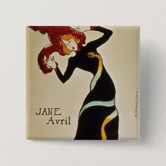 Henride Toulouse-Lautrec | Jane Avril 1899 Button (Vorderseite)