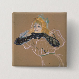 Henride Toulouse-Lautrec   Yvette Guilbert singi Button